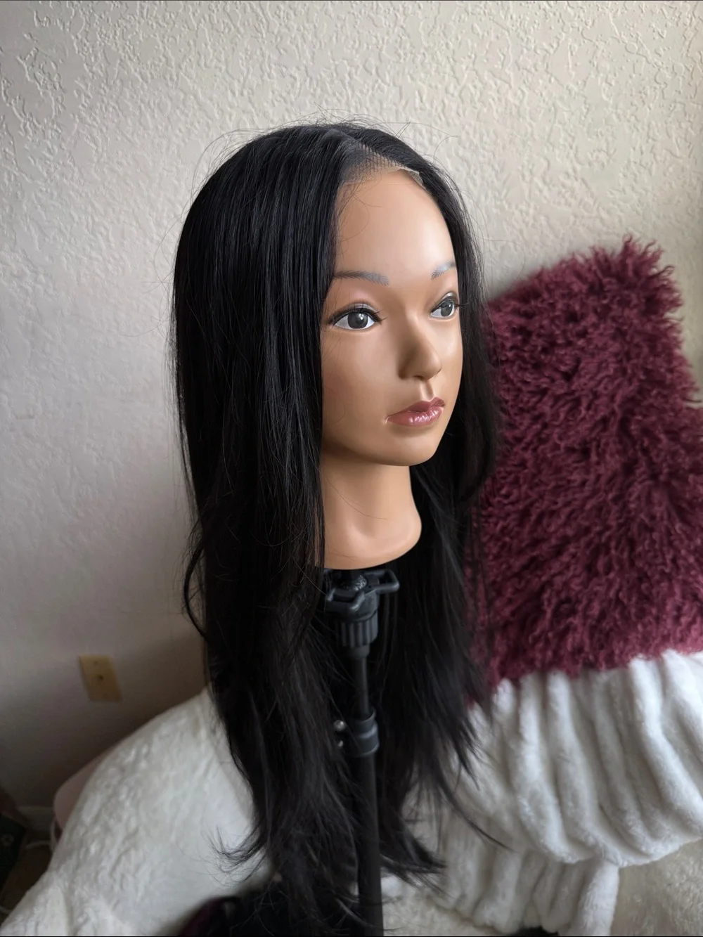 Natural Black 13x6 Glueless HD Lace Front Wig 26 inches brunette